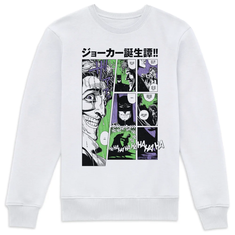 Joker Manga-ha-ha Sweatshirt - White - XS - Wit Afbeelding 1