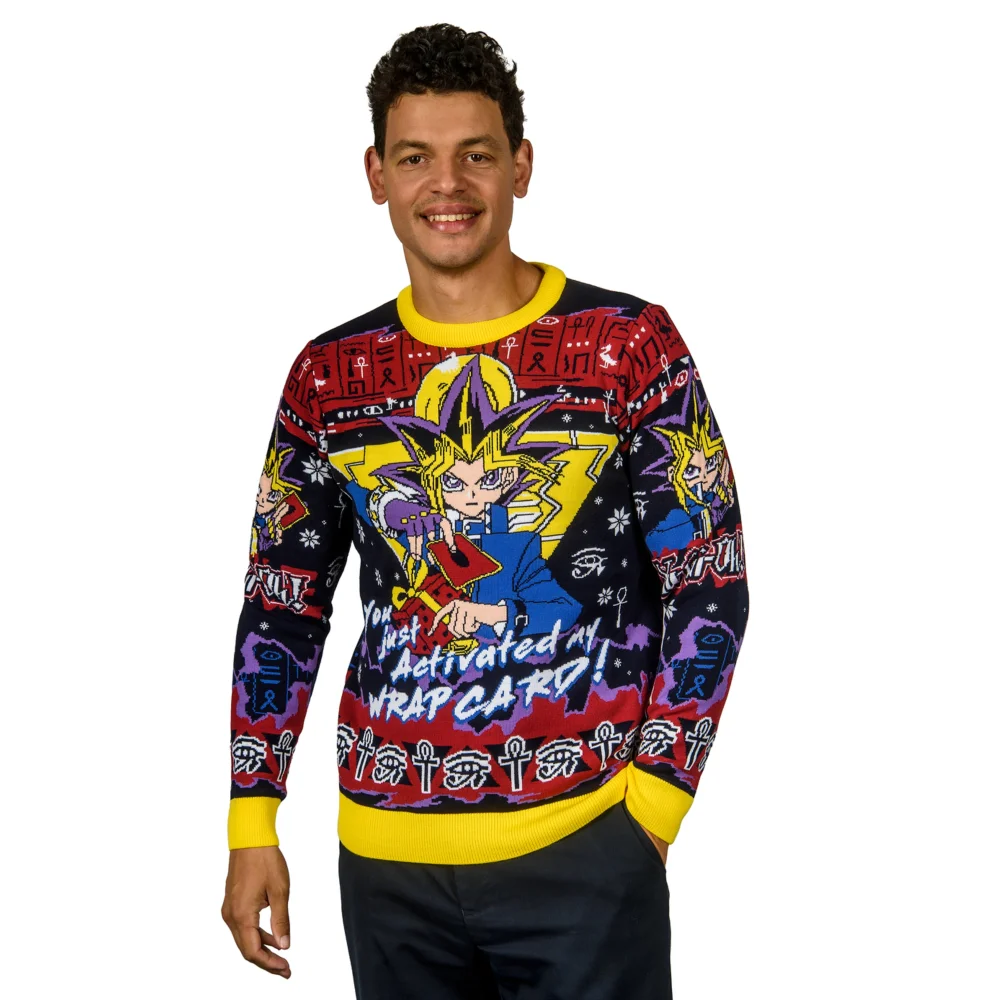 Yu-Gi-Oh! You Just Activated My Wrap Card Knitted Christmas Jumper - 3XL Afbeelding 1