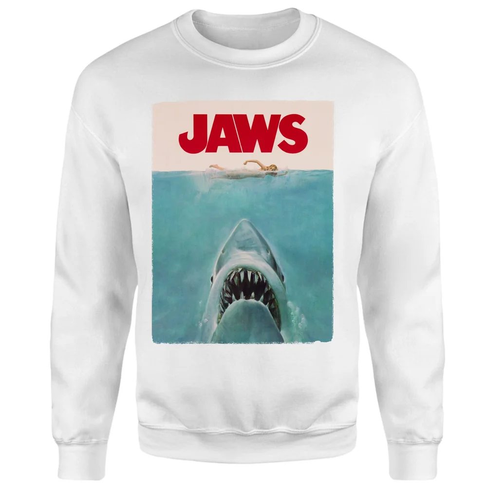 Jaws Classic Poster Sweatshirt - White - XL Afbeelding 1