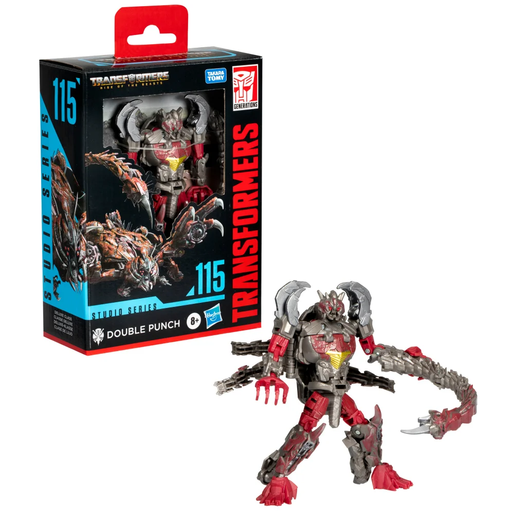 Transformers Studio Series Deluxe Class Transformers: Rise of the Beasts 115 Double Punch 4.5” Action Figure, 8+ Afbeelding 1