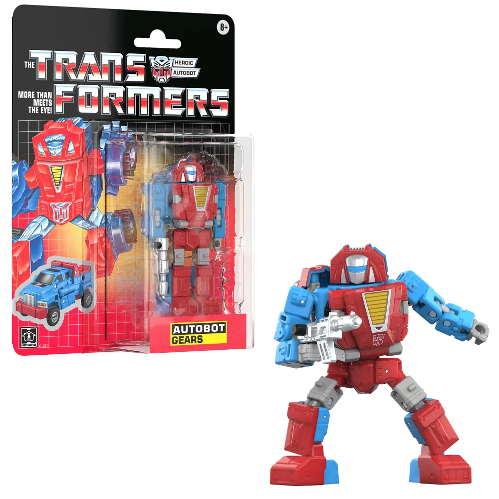 Transformers Toys Retro G1 Action Figure Autobot Gears (5”) Afbeelding 1