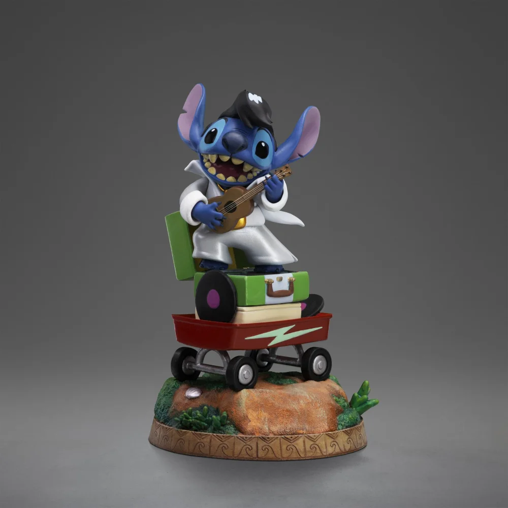 Iron Studios Disney Classics Stitch King of Rock Art Scale 1/10 Statue Afbeelding 1