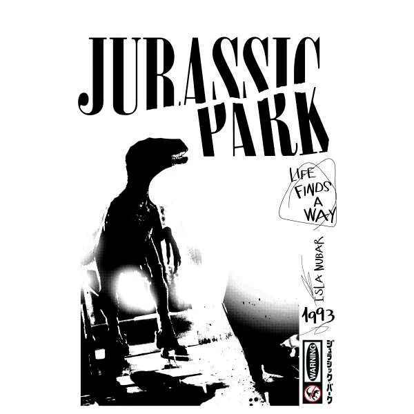 Jurassic Park Evergreen Isla Nublar Punk Sweatshirt - White