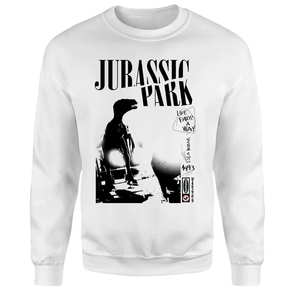 Jurassic Park Evergreen Isla Nublar Punk Sweatshirt - White - XS Afbeelding 1