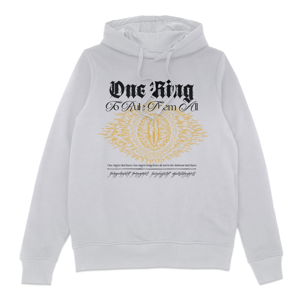 Lord Of The Rings One Ring Hoodie - White - XXL Afbeelding 1