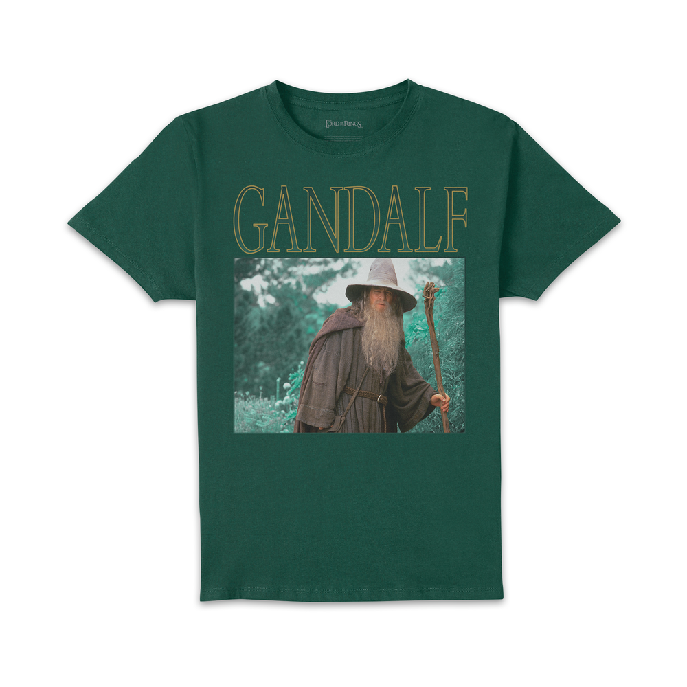 Lord Of The Rings LOTR Gandalf Unisex T-Shirt - Green - S Afbeelding 1