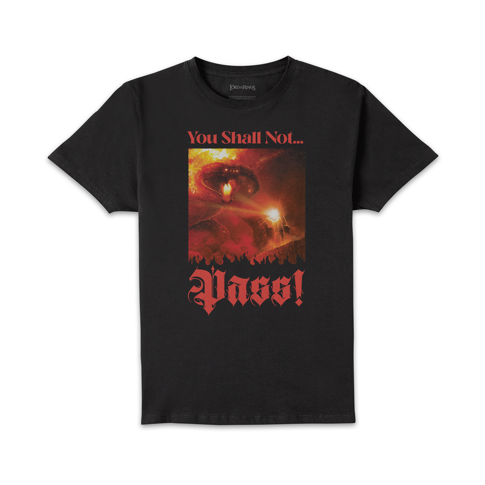 Lord Of The Rings You Shall Not Pass Unisex T-Shirt - Black - 5XL Afbeelding 1
