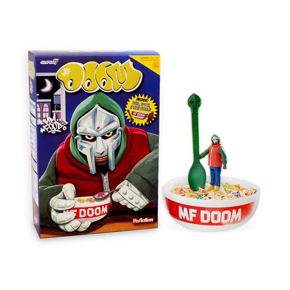 MF Doom X Super7 - MM..Food ReAction Figure & Cereal Bowl Set Afbeelding 1