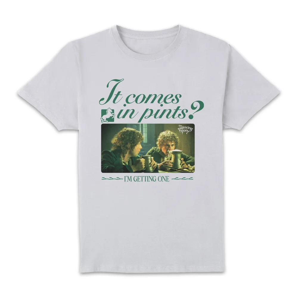 Lord Of The Rings It Comes In Pints Unisex T-Shirt - White - XL Afbeelding 1