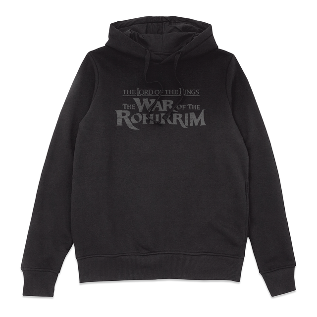 Lord Of The Rings Textured Logo Hoodie - Black