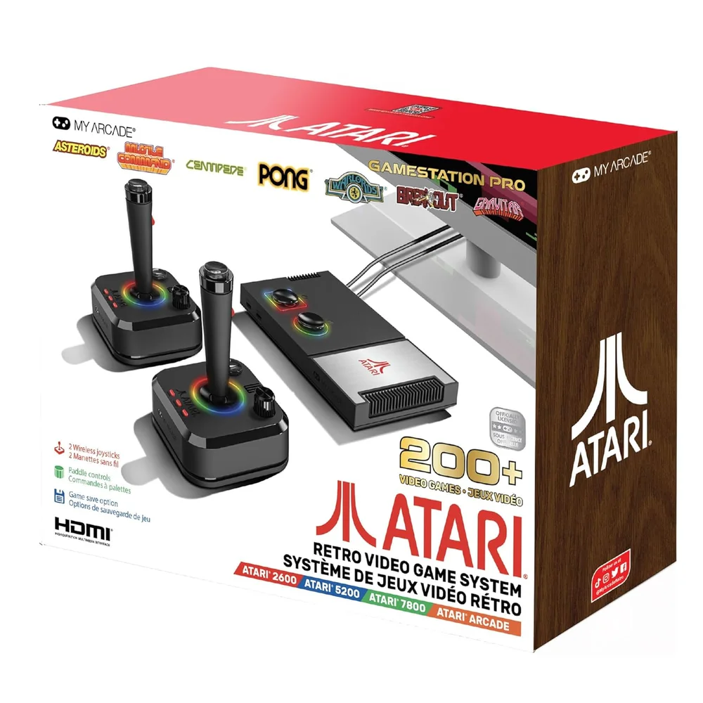 GAMESTATION PRO ATARI RETRO VIDEO GAME SYSTEM (OVER 200 GAMES IN 1) Afbeelding 1