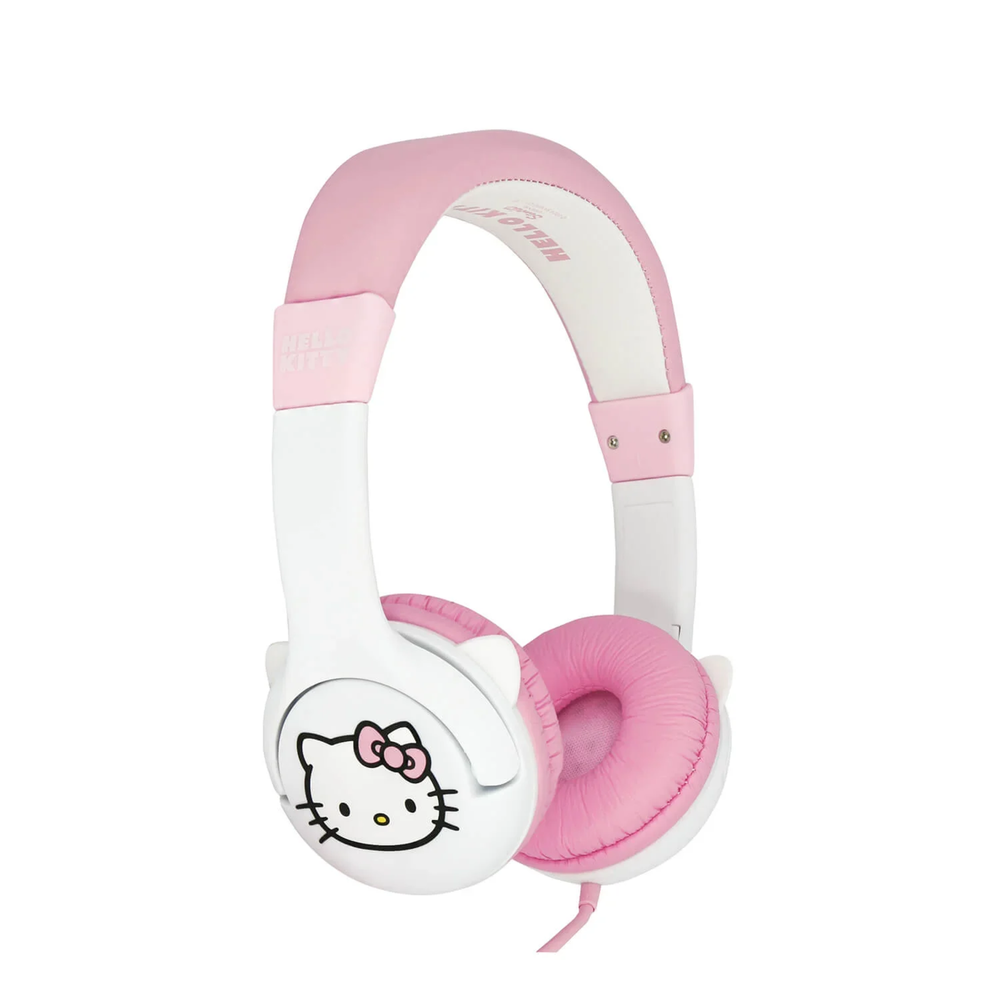HELLO KITTY MOULDED WHITE/PINK CHILDRENS HEADPHONES Afbeelding 1