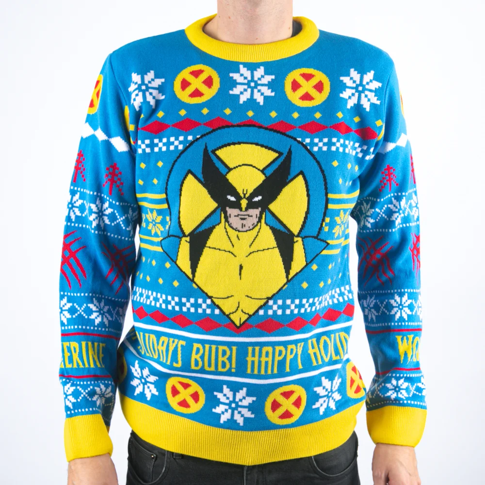 X-Men -97 Wolverine Happy Holidays Bub! Knitted Christmas Jumper - XXL Afbeelding 1