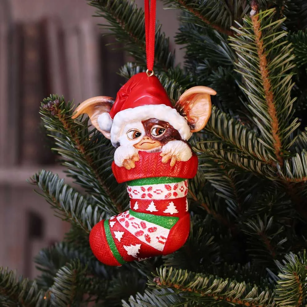 Gremlins Gizmo in Stocking Hanging Ornament 12cm Afbeelding 1