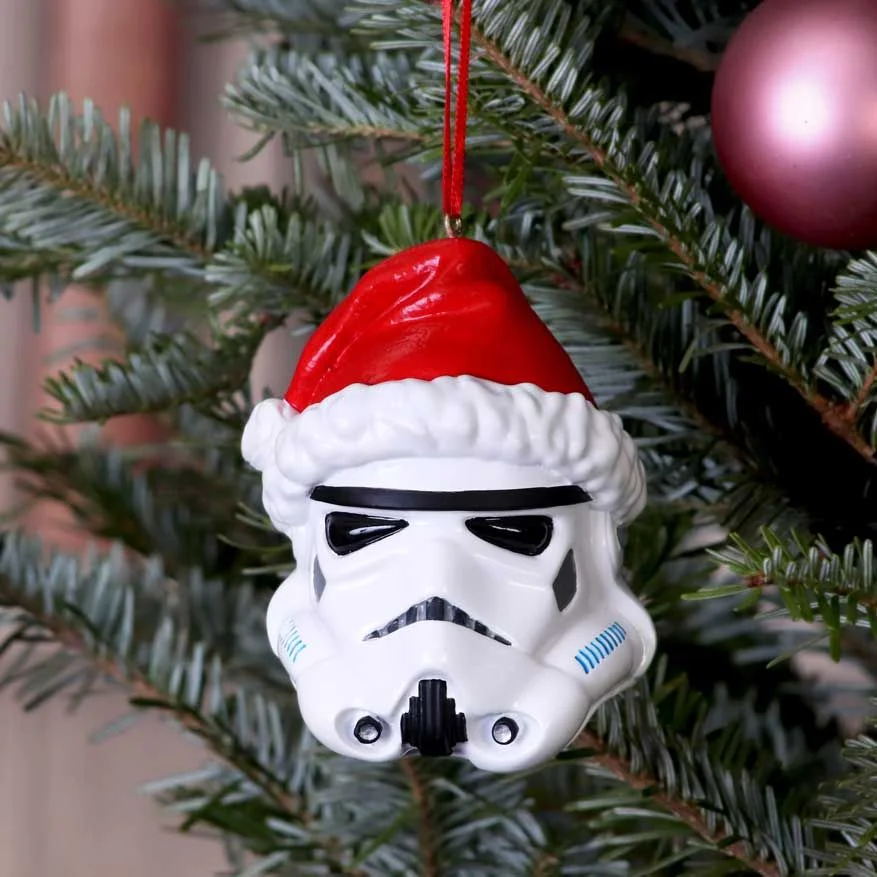 Original Stormtrooper Santa Hat Hanging Ornament 8.3cm Afbeelding 1