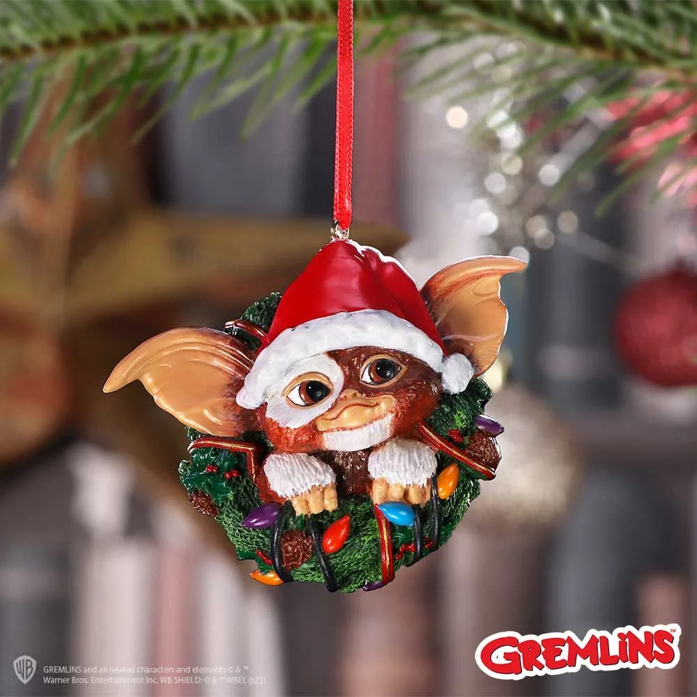 Gremlins Gizmo in Wreath Hanging Ornament 10cm Afbeelding 1