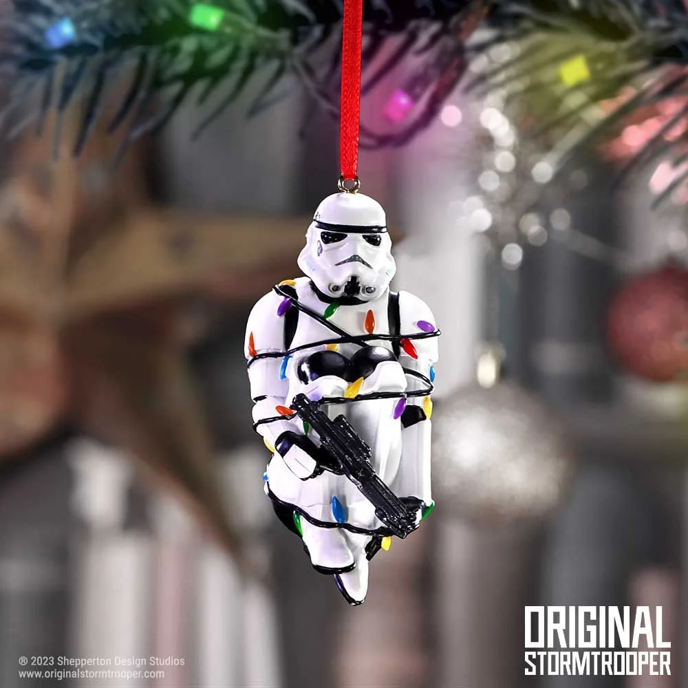 Original Stormtrooper In Fairy Lights Hanging Ornament 9cm Afbeelding 1