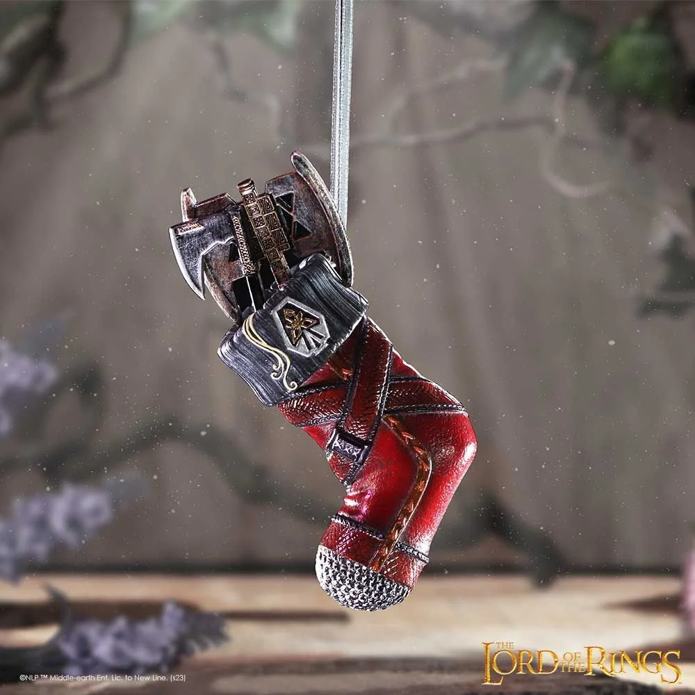 Lord of the Rings Gimli Stocking Hanging Ornament Afbeelding 1