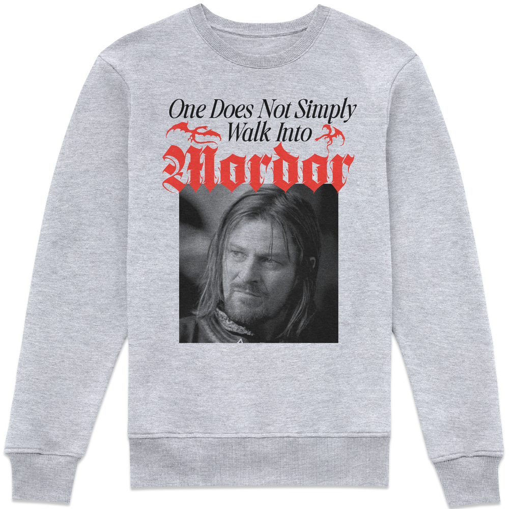 Lord Of The Rings Walk Into Mordor Sweatshirt - Grey - 3XL Afbeelding 1
