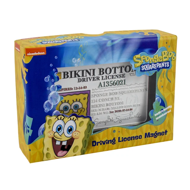 Spongebob Squarepants: Replica Driving License Magnet