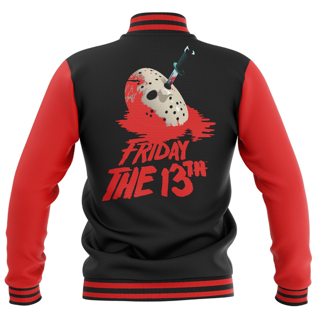 Friday the 13th Final Chapter Varsity Jacket - Black/Red