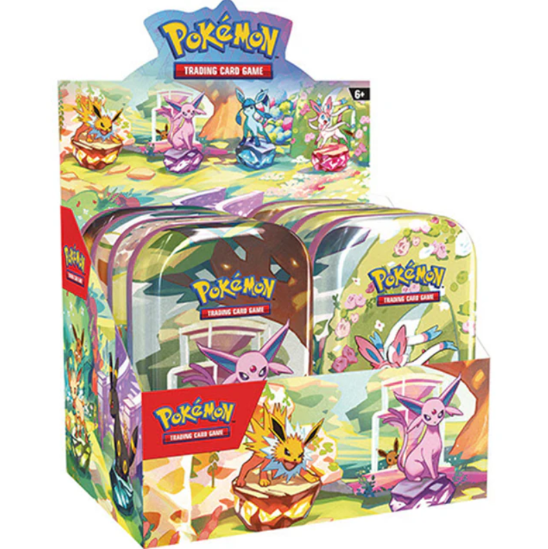 Pokémon TCG: Scarlet & Violet 8.5 - Prismatic Evolutions - Mini Tin Assorted CDU Afbeelding 1
