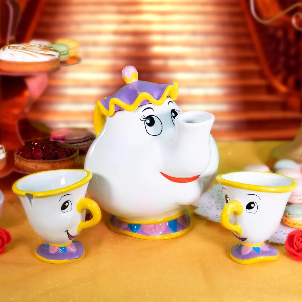 Disney Beauty and The Beast Mrs. Potts & Chip Ceramic Premium Teapot Afbeelding 1