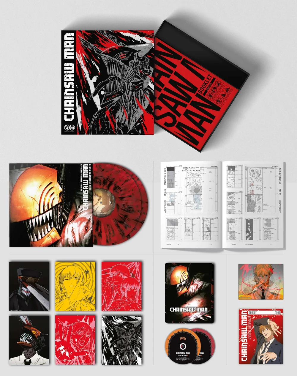Chainsaw Man: Season 1 - Deluxe Limited Edition Blu-ray Steelbook & Vinyl LP Afbeelding 1