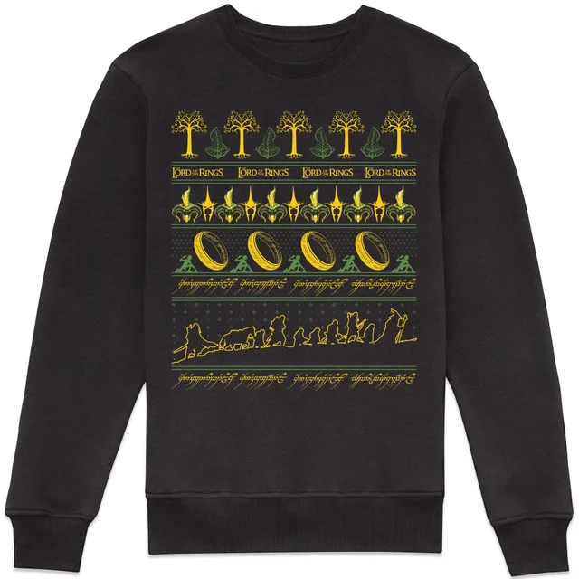 Lord Of The Rings One Ugly Christmas Jumper To Rule Them All Sweatshirt - Black