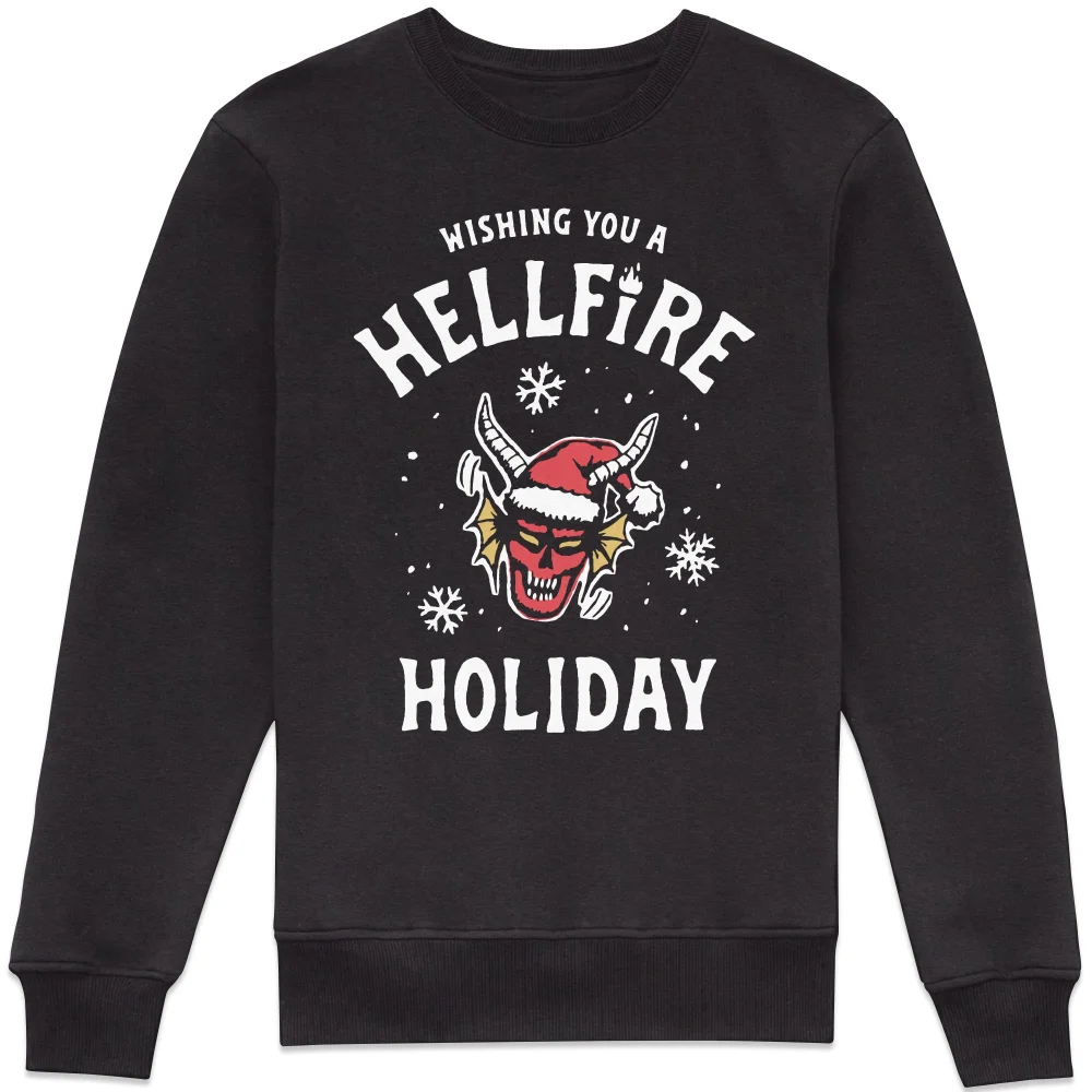 Stranger Things Hellfire Holiday Head Sweatshirt - Black - XXL Afbeelding 1