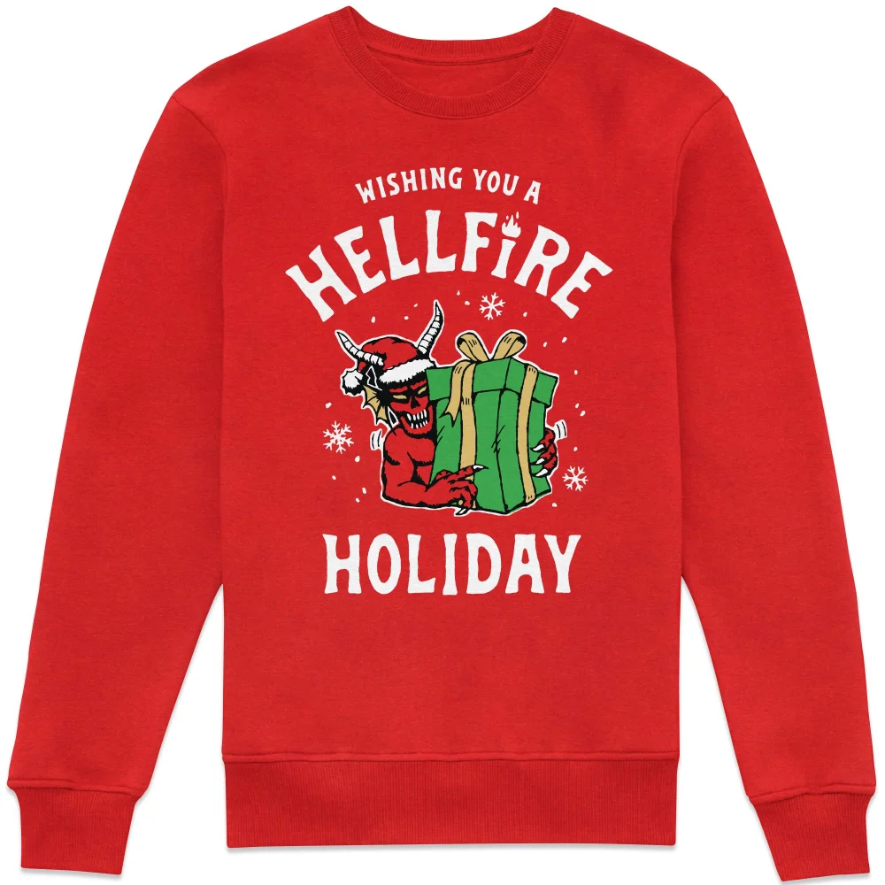Stranger Things Hellfire Holiday Sweatshirt - Red - XXL Afbeelding 1