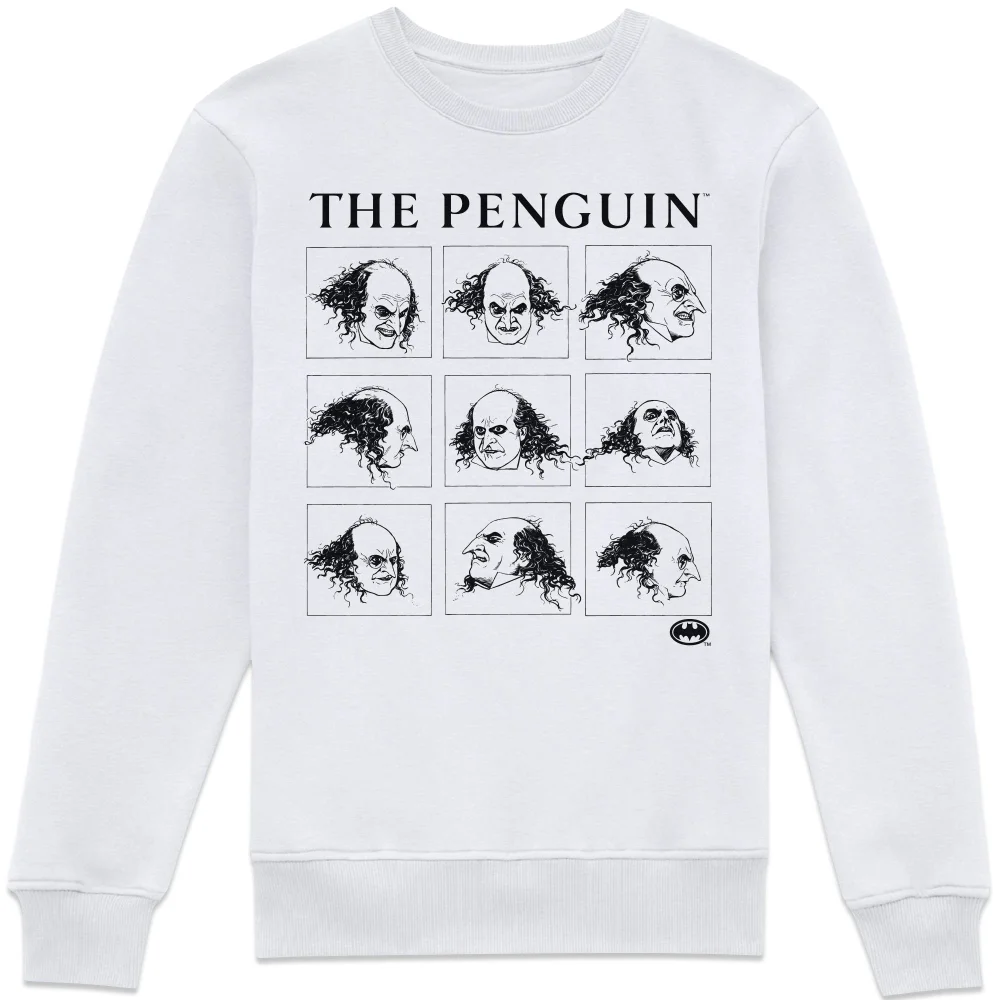 Batman Returns Multiple Faces Of The Penguin Sweatshirt - White - XS Afbeelding 1