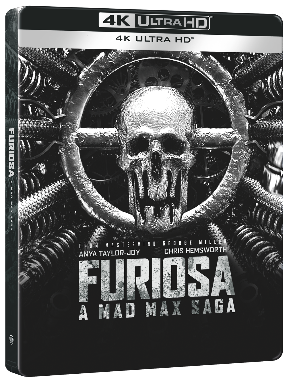 Furiosa: A Mad Max Saga 'Black and Chrome' Steelbook 4K Ultra HD Afbeelding 1