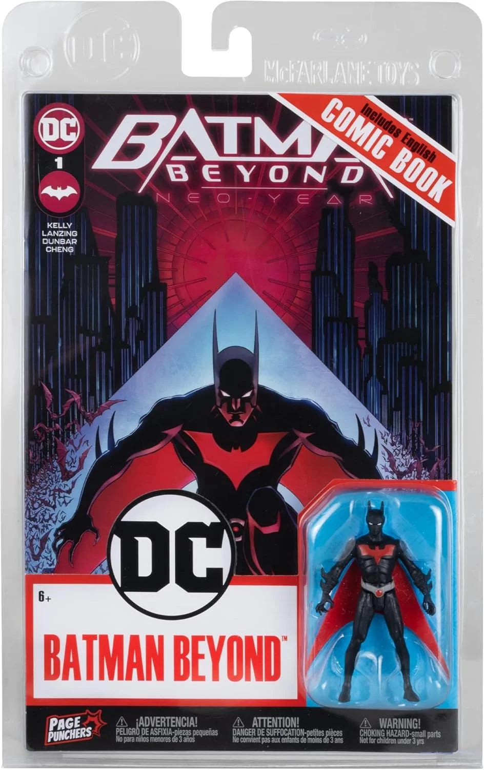 DC DIRECT - 3IN FIGURE WITH COMIC WV3 - BATMAN BEYOND Afbeelding 1