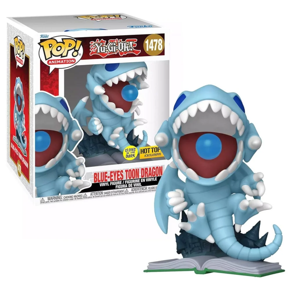 Yu-Gi-Oh! Blue Eyes Toon Dragon Glow in the Dark 6" Funko Pop! Vinyl Figure Afbeelding 1