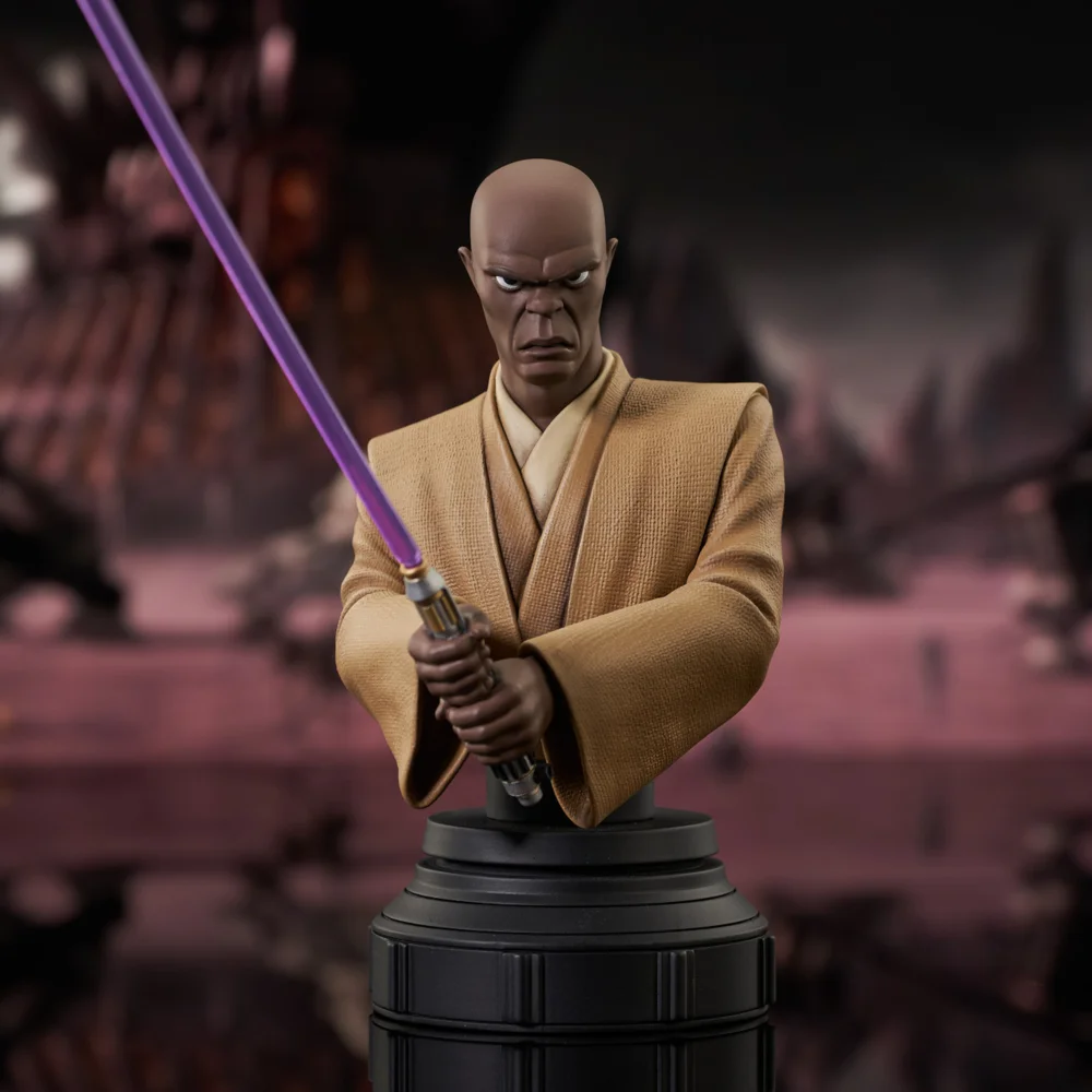 Gentle Giant Star Wars The Clone Wars Mace Windu 1/7th Scale Bust 15 cm Afbeelding 1