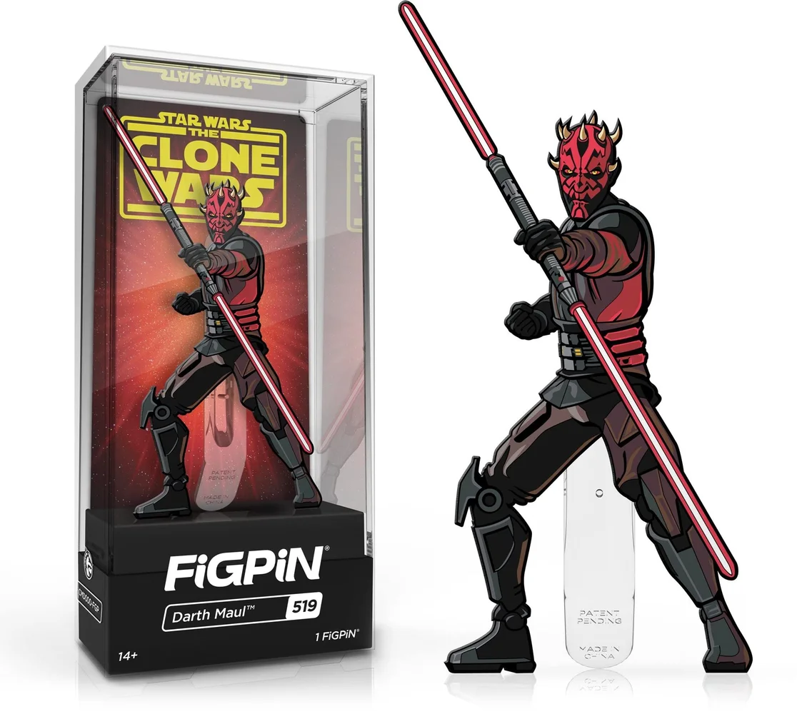 FiGPiN Star Wars The Clone Wars Darth Maul 3" Enamel Pin #519 Afbeelding 1