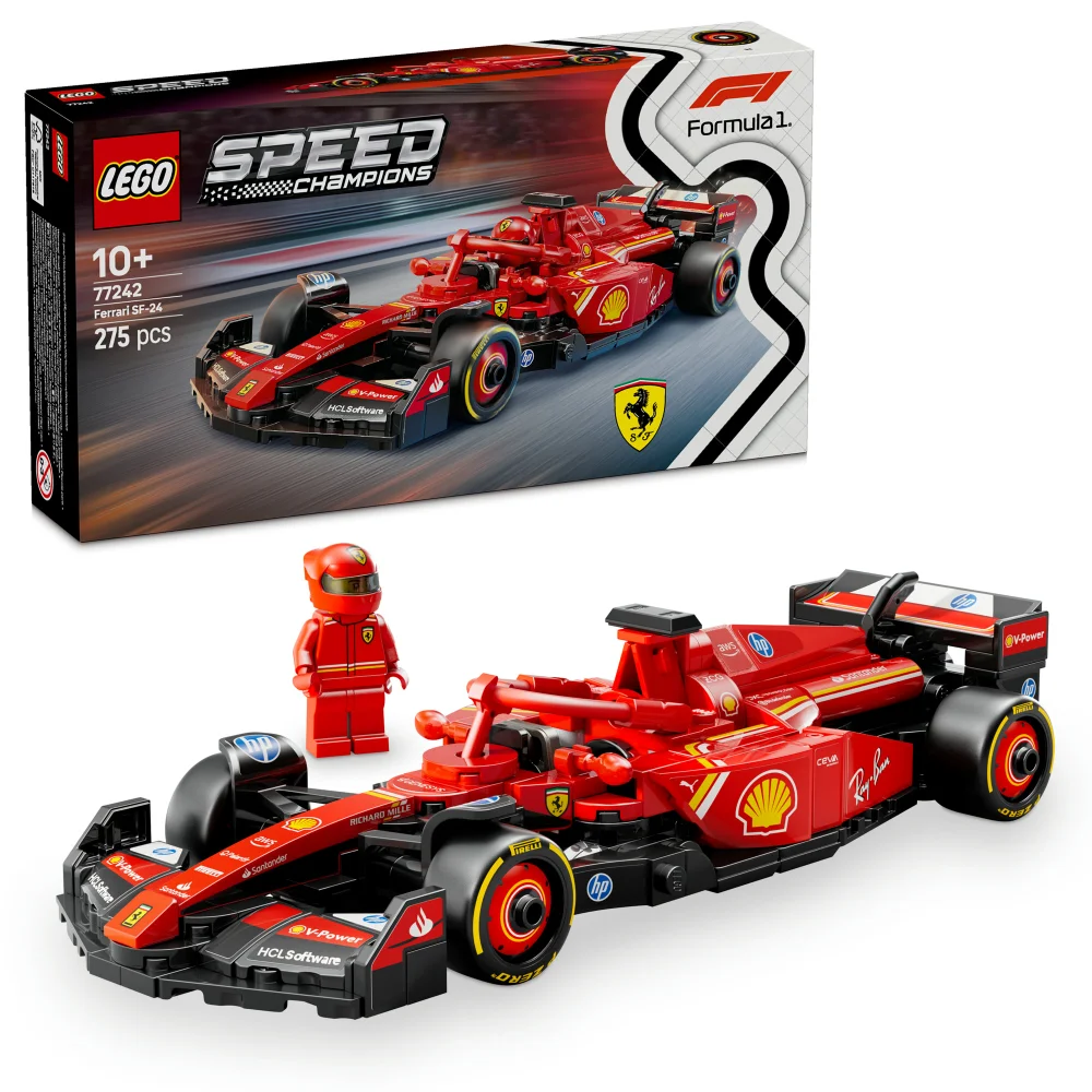 LEGO Speed Champions Ferrari SF-24 F1 Race Car Toy 77242 Afbeelding 1