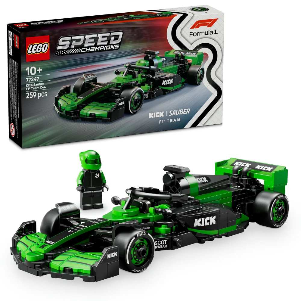 LEGO Speed Champions KICK Sauber F1 Team C44 Race Car 77247 Afbeelding 1