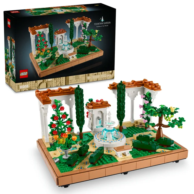 LEGO® Icons Fountain Garden Home and Office Decor, Building Set for Adults 10359