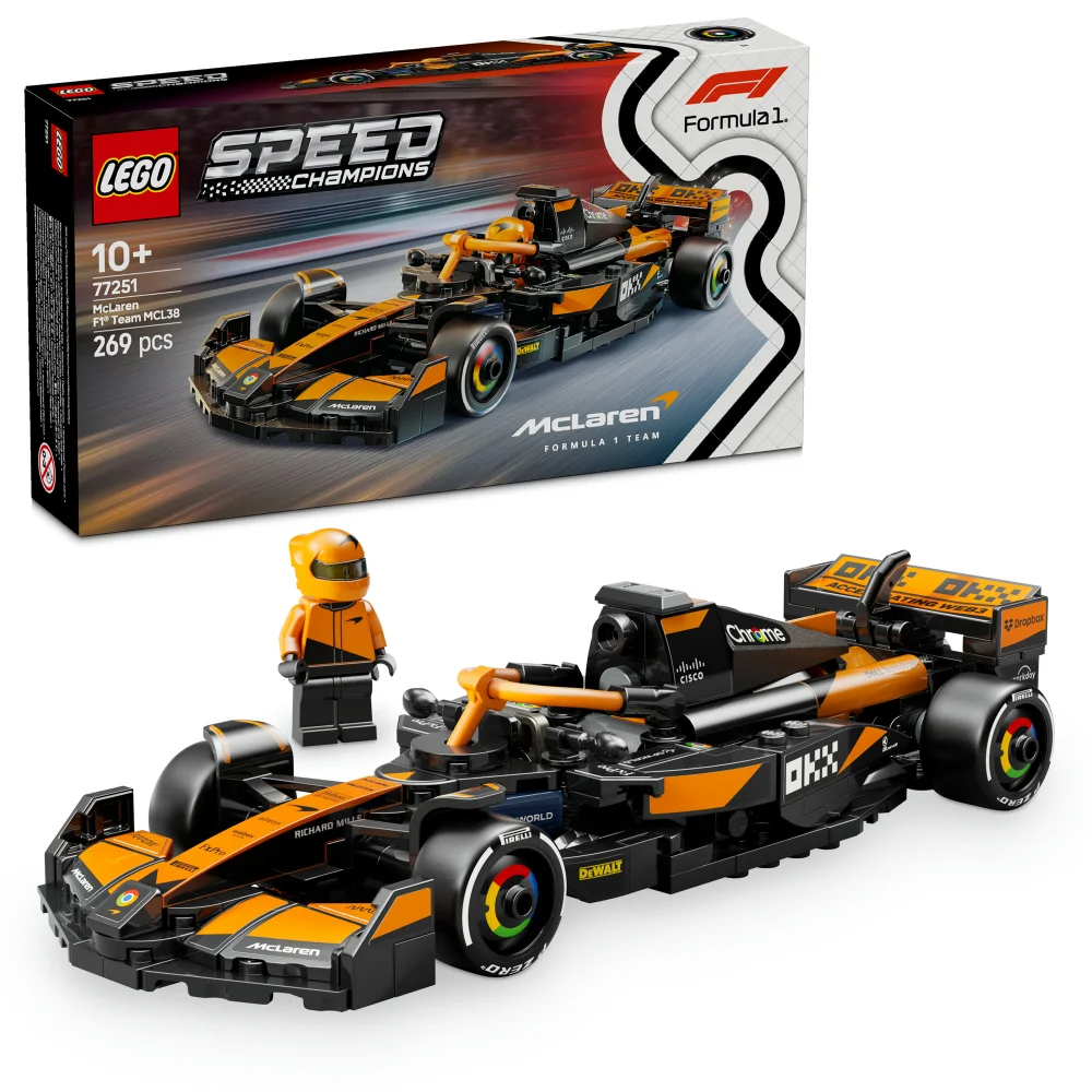 LEGO® Speed Champions McLaren F1® Team MCL38 Race Car Vehicle Set 77251 Afbeelding 1