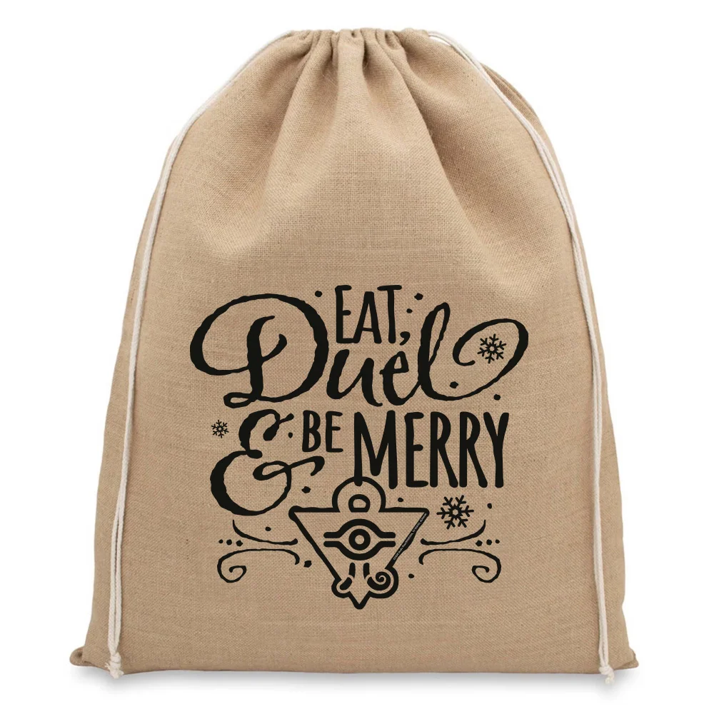 Yu-Gi-Oh Eat Duel & Be Merry Christmas Hessian Sack Afbeelding 1