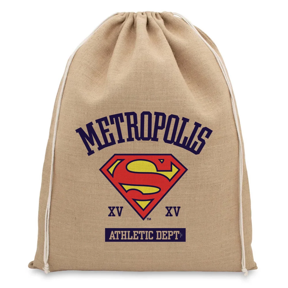 Superman Metropolis Athletic Department Christmas Hessian Sack Afbeelding 1