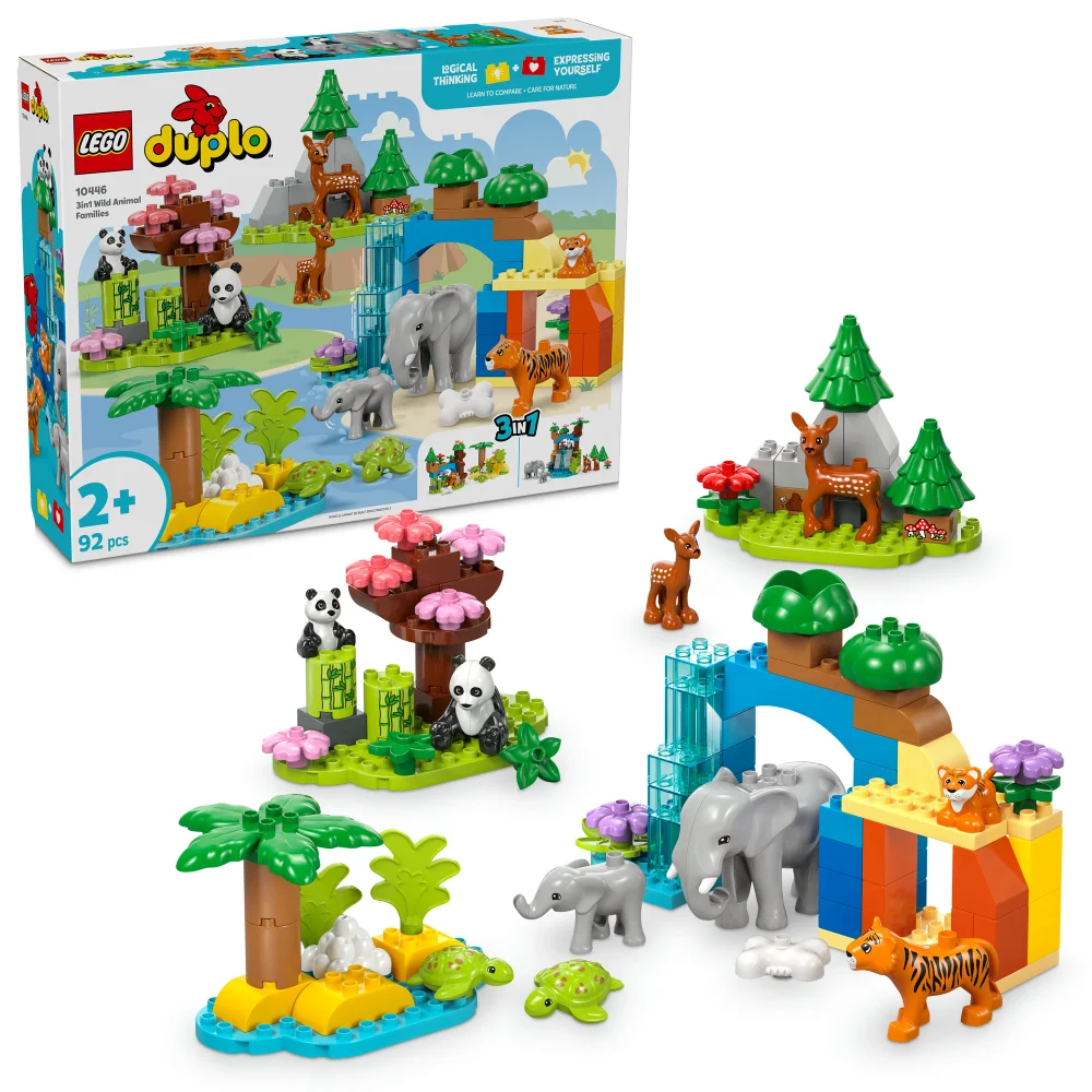 LEGO DUPLO 3in1 Wild Animal Families Learning Toy Set 10446 Afbeelding 1
