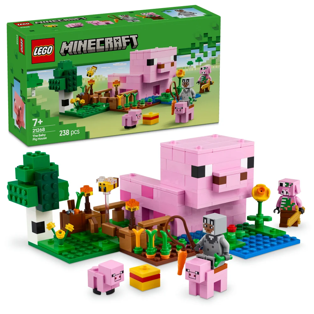 LEGO Minecraft The Baby Pig House with Animal Toys 21268 Afbeelding 1