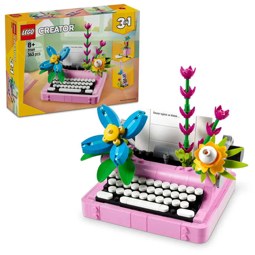 LEGO Creator 3in1 Typewriter with Flowers Toy for Kids 31169 Afbeelding 1