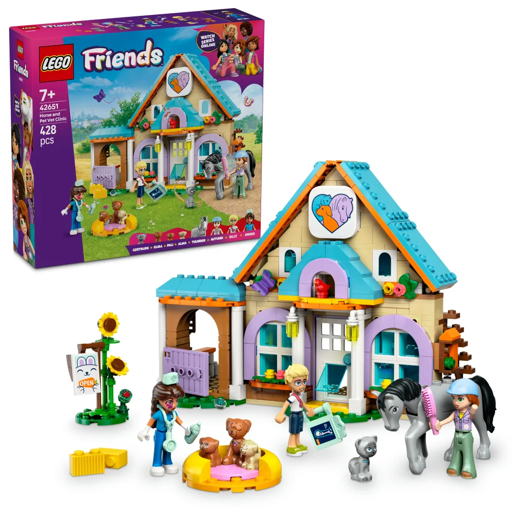 LEGO® Friends Horse and Pet Vet Clinic Pretend-Play Toy 42651 Afbeelding 1
