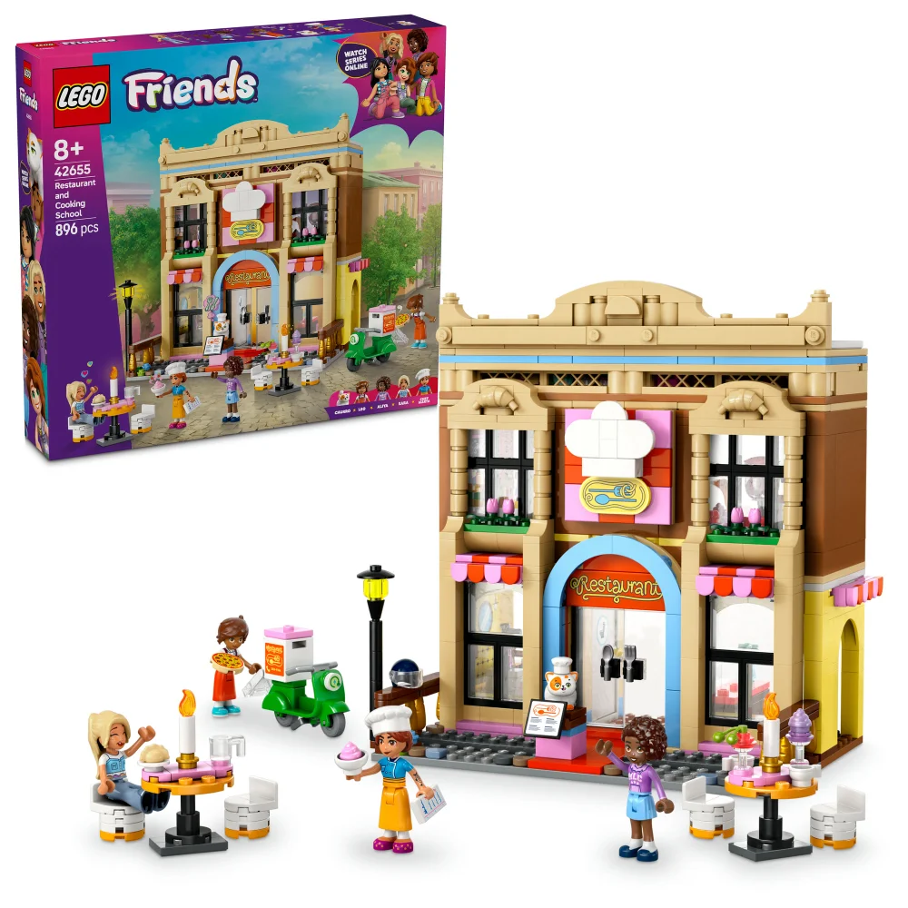 LEGO® Friends Restaurant and Cooking School Pretend-Play Role-Play Toy 42655 Afbeelding 1