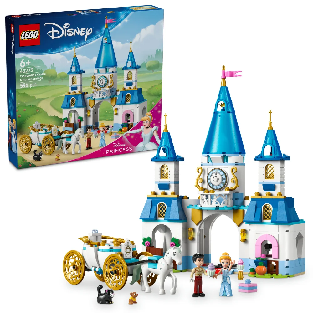 LEGO | Disney Princess Cinderella’s Castle & Horse Carriage 43275 Afbeelding 1