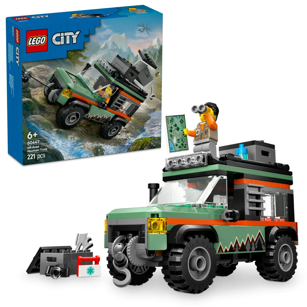 LEGO City Off-Road 4x4 Mountain Truck, Toy Vehicle Set 60447 Afbeelding 1